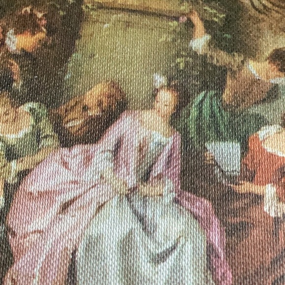 Wonderful Condition 1950s Italian Silk Cover Crème Powder Compact Baroque Ladies - Picture 2 of 15